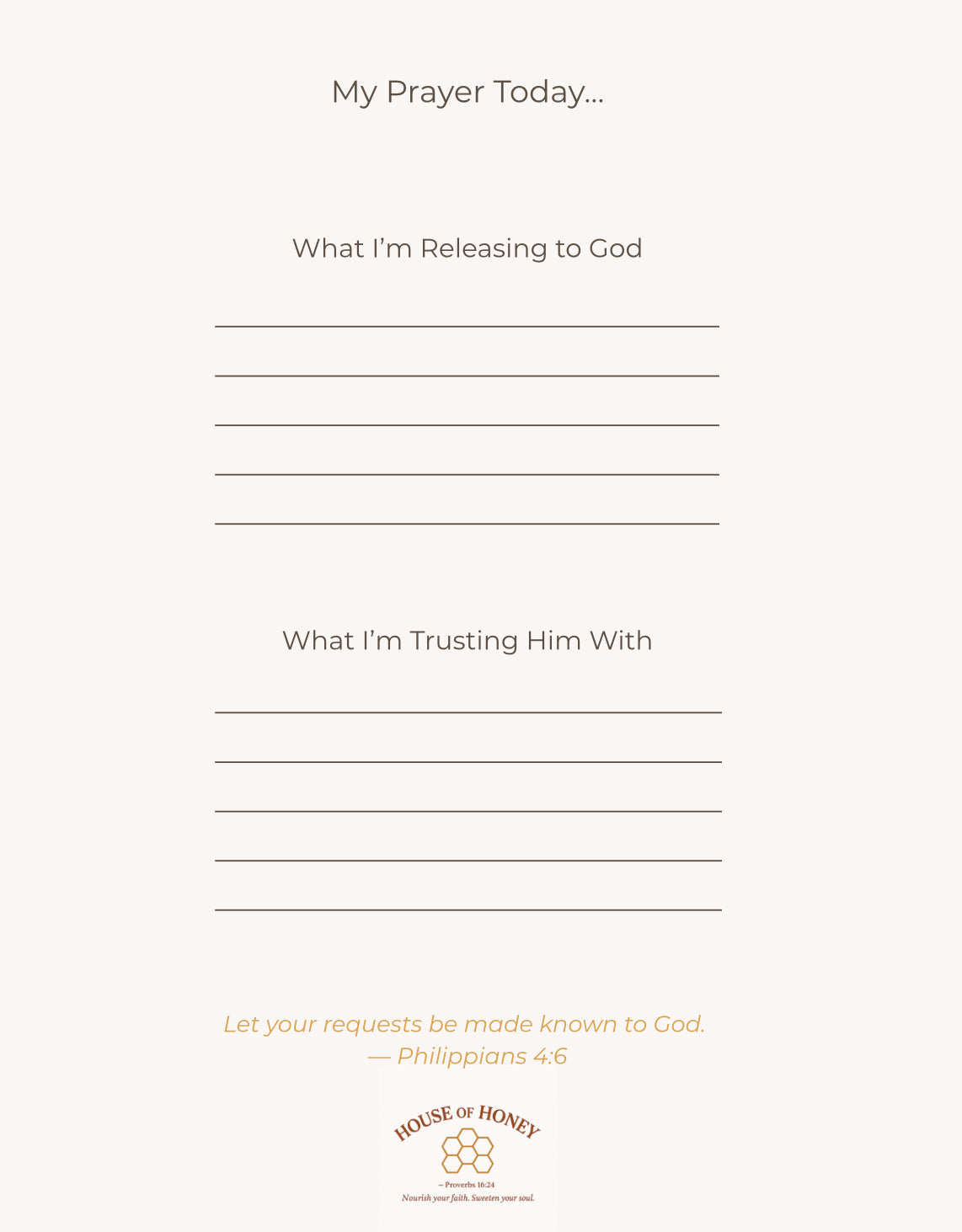 The Honey Journal - A Daily Walk with God