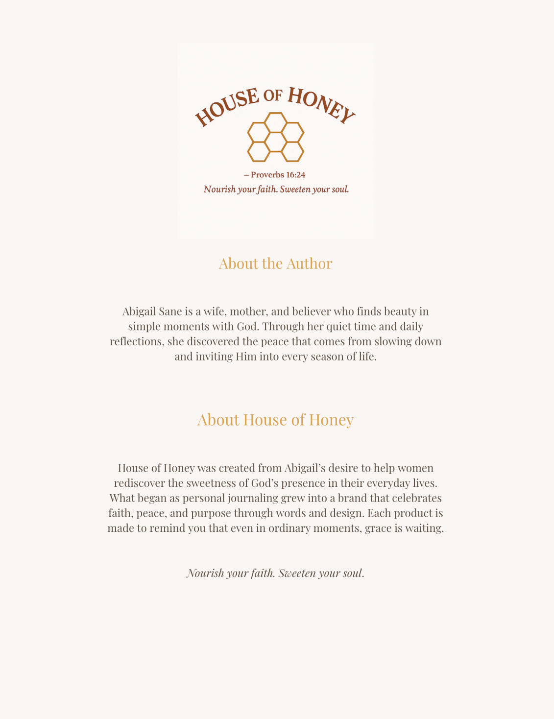 The Honey Journal - A Daily Walk with God